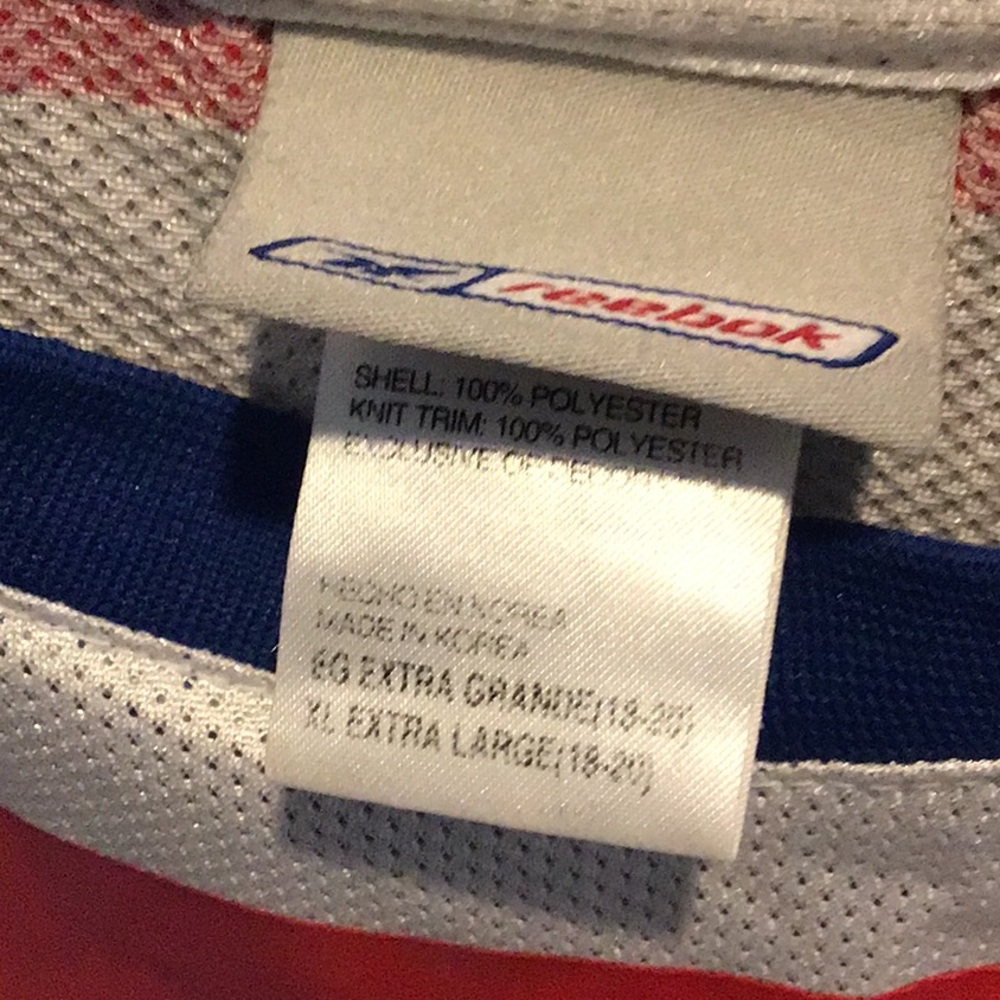 RARE! Reebok White Blue Red Jordan #23 Kids Basketball Jersey - Picture 6 of 9